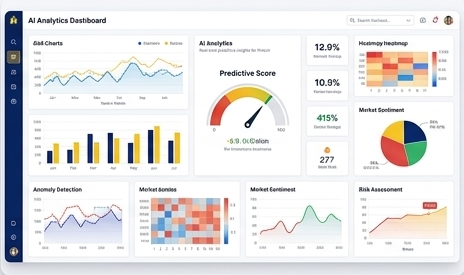 AI Analytics Dashboard dashboard interface showing charts and data visualization