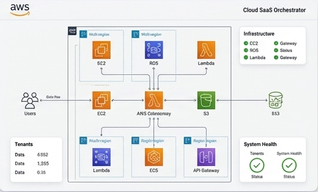 Cloud SaaS Orchestrator AWS deployment architecture diagram